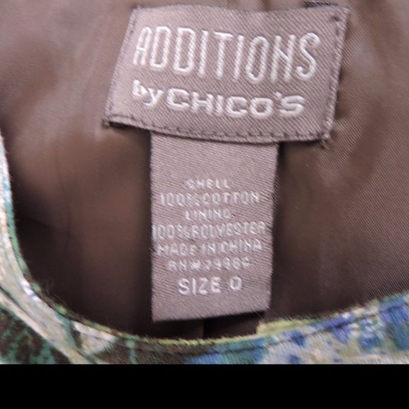 Chicos Blazer Artistic Blue Leaf - Picture 6 of 7